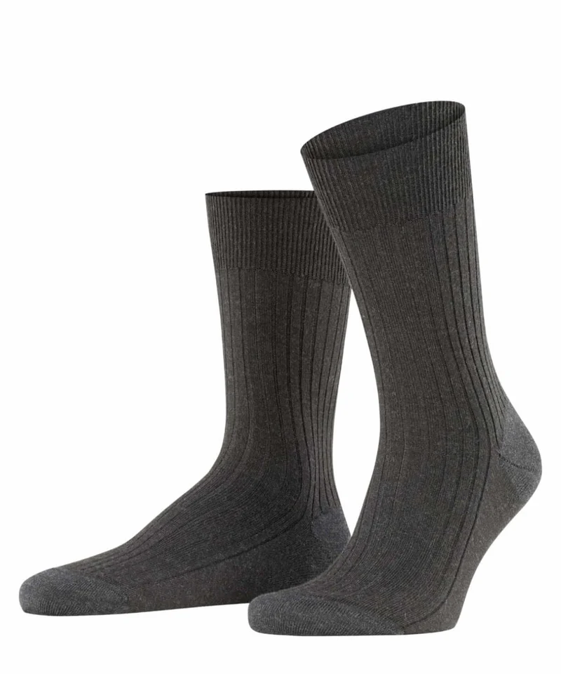 FALKE Bristol Pure HerenSok 14415 3080 anthra.mel