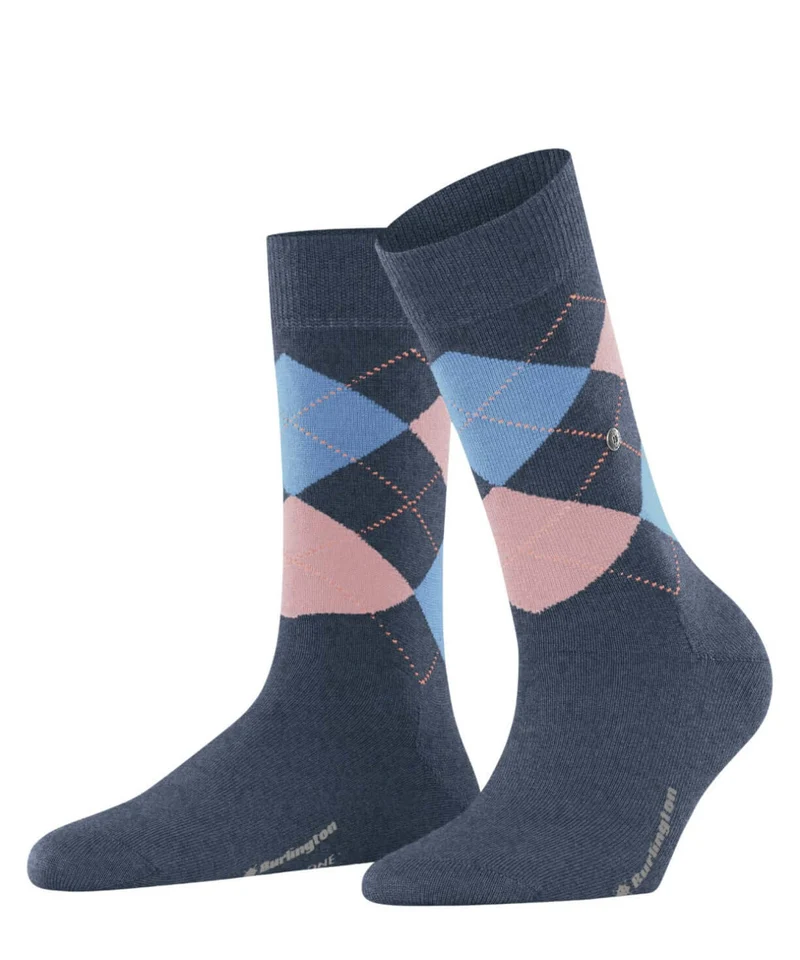 Burlington Marylebone Sokken Dames 22073 6688 dark blue mel.
