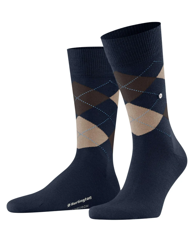 Burlington Edingburgh Sokken Heren 21125 6121 marine