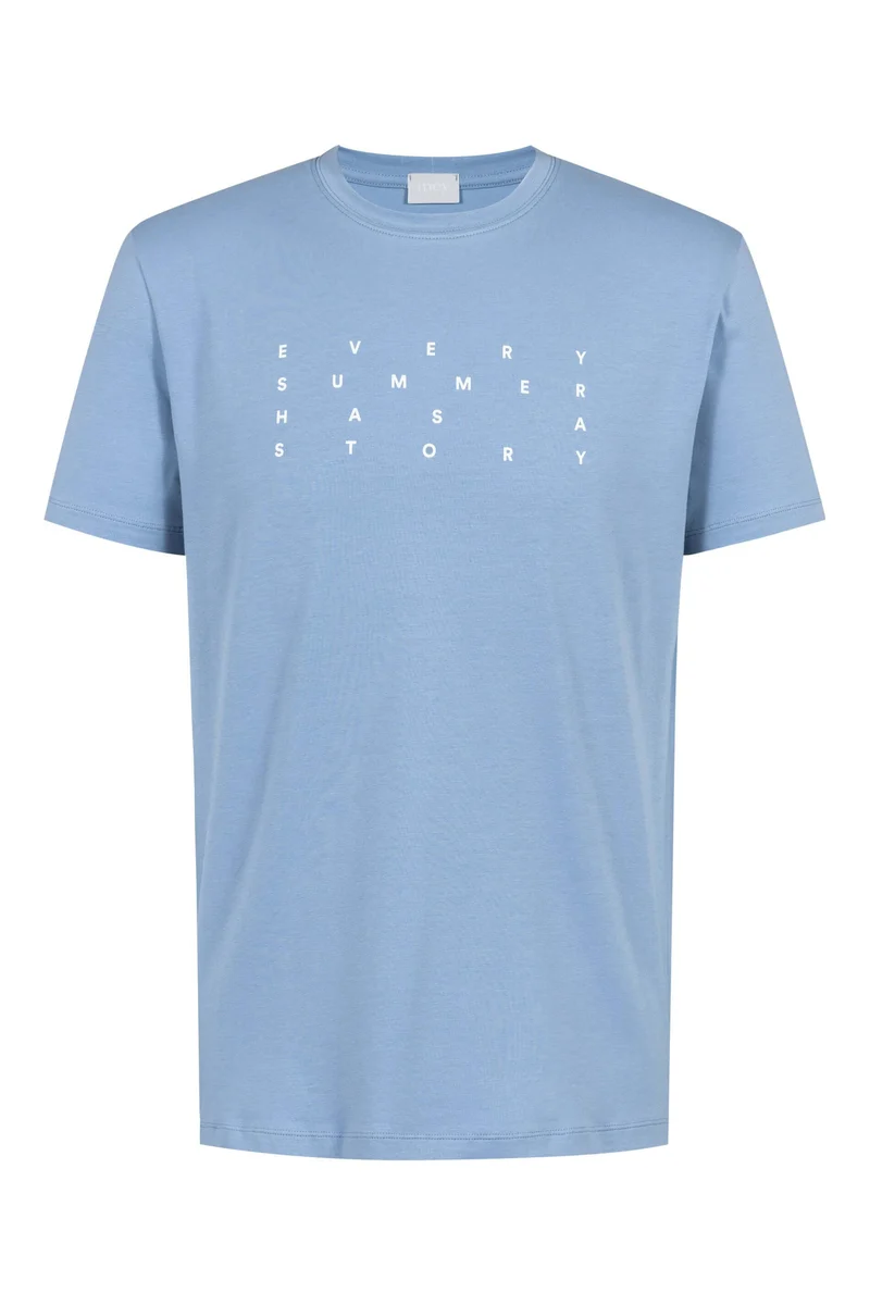 Mey T-Shirt Summer Story Heren 36105 588 heavenly blue