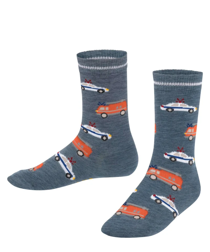 FALKE Police and Fire Cars Sokken Kinderen 12297 6660 light denim