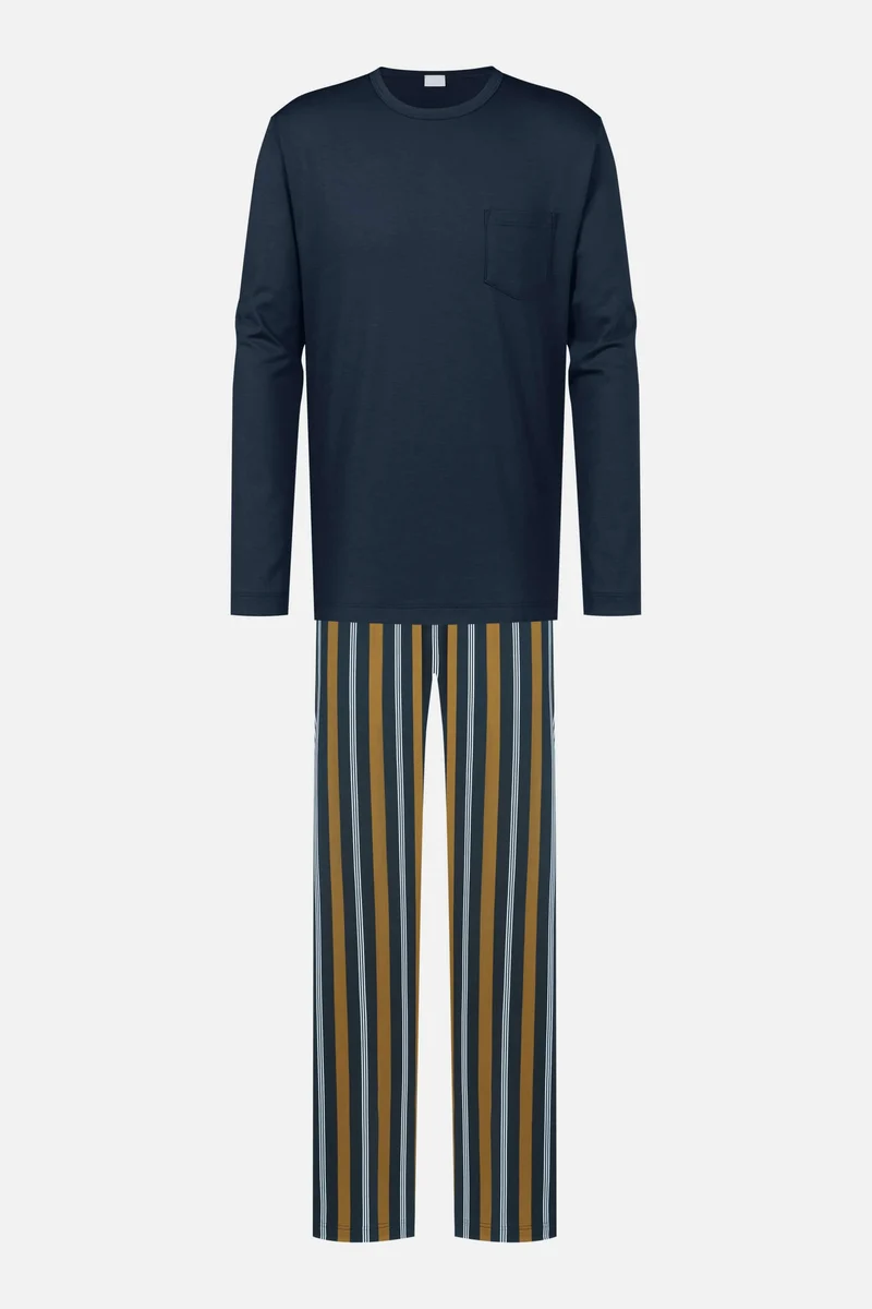 Mey Tweedelige Pyjama Big Striped Heren 34056 174 indigo