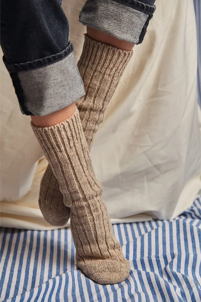 BERTHE Wool Socks - Beige