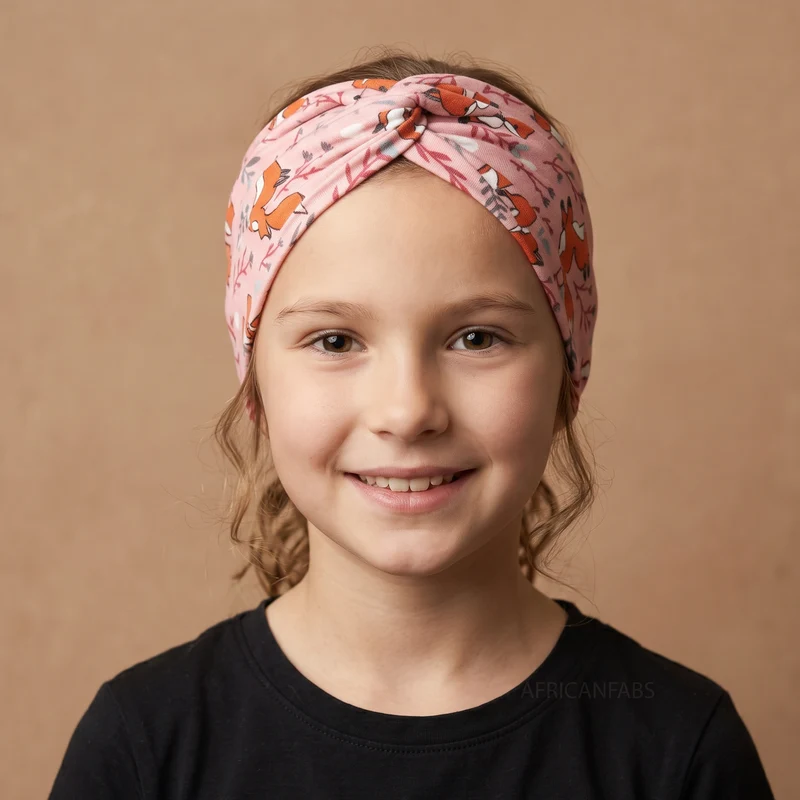 Haarband met buigbare metaaldraad - Roze Fox