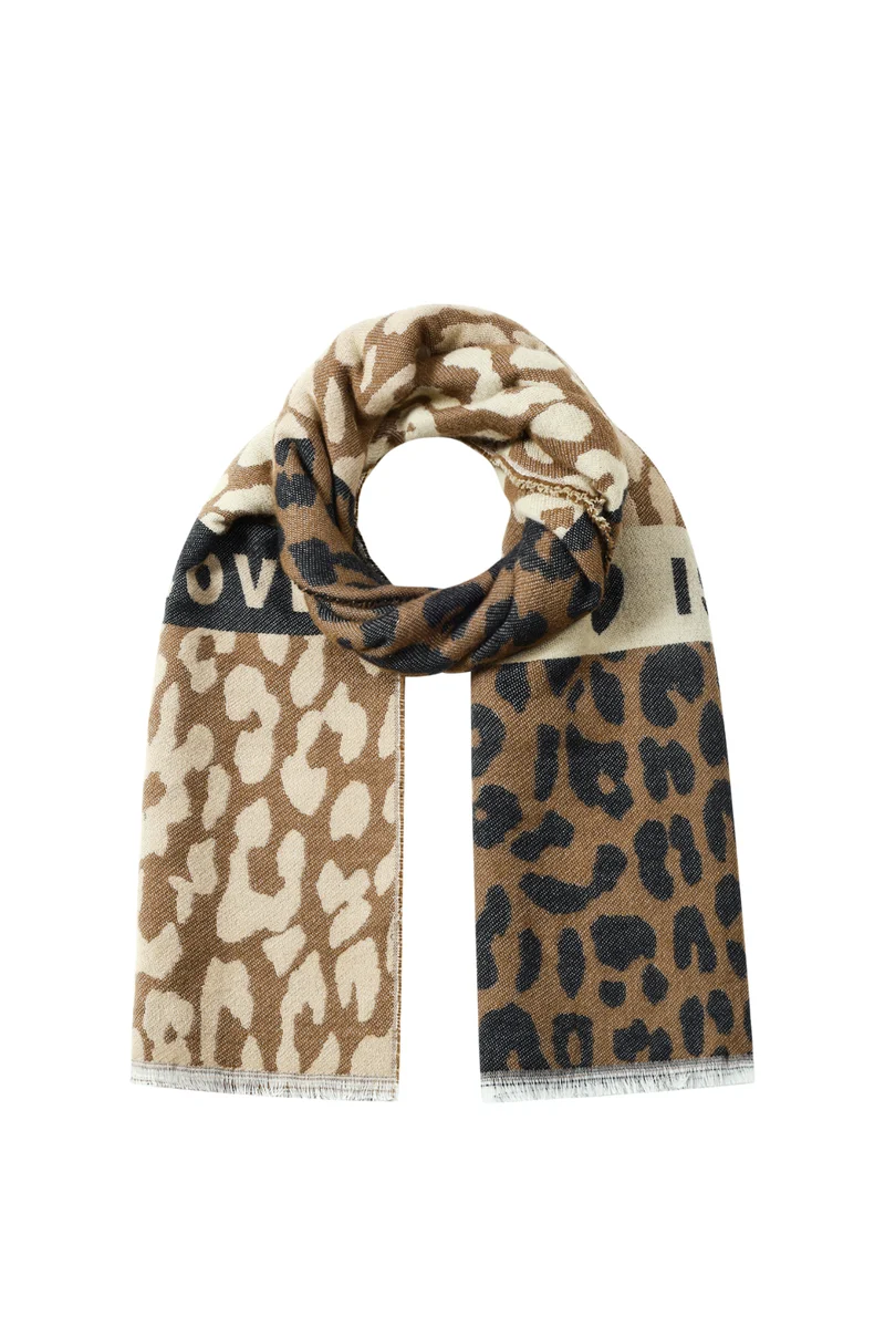 Winter sjaal Leopard Print