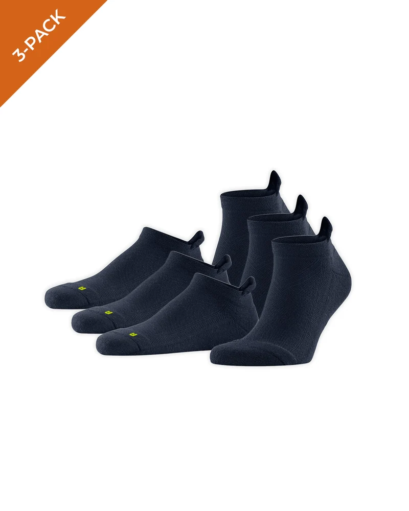 FALKE Unisex Cool Kick Sneakersokjes 16677 Bundel 3 paar Marine