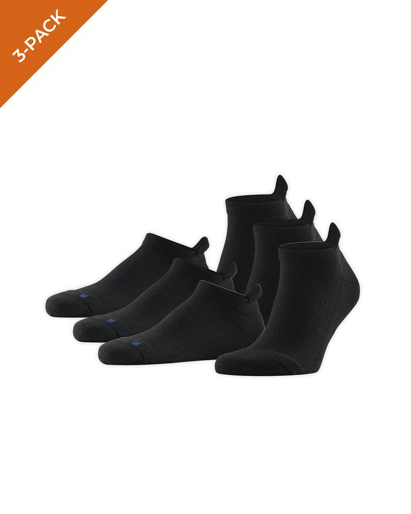 FALKE Unisex Cool Kick Sneakersokjes 16677 Bundel 3 paar zwart