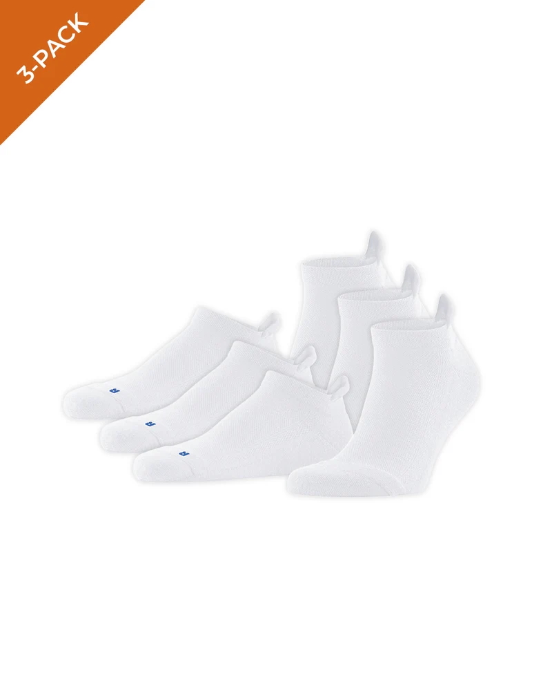 FALKE Unisex Cool Kick Sneakersokjes 16677 Bundel 3 paar wit