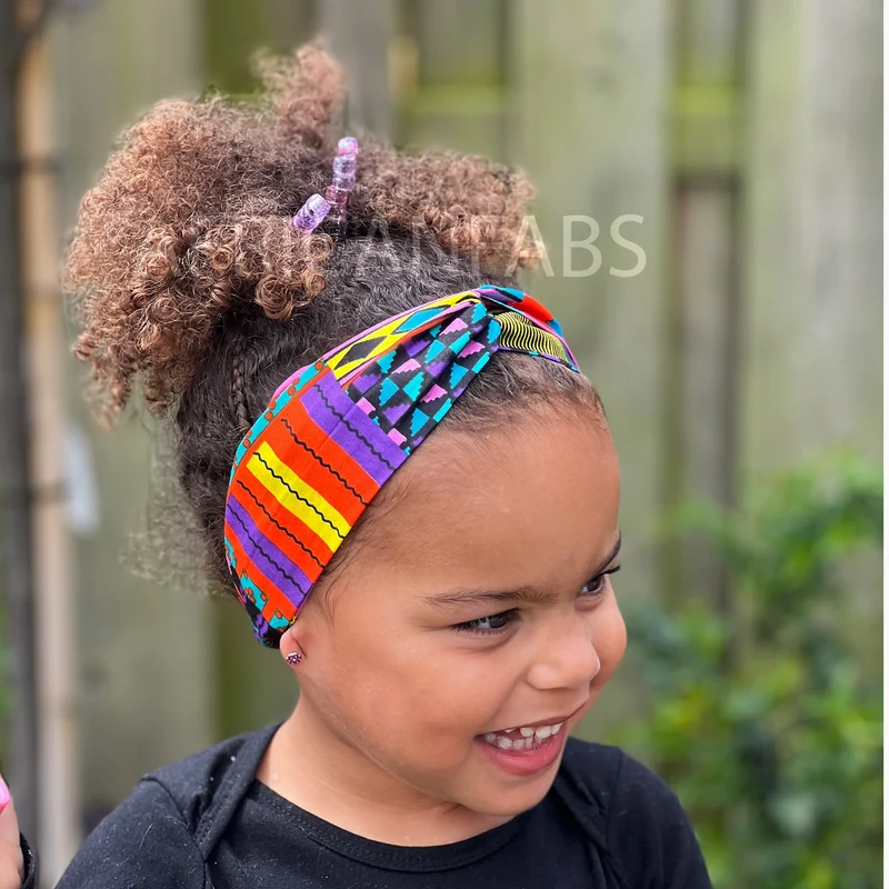 Haarband / Hoofdband voor Kinderen in Afrikaanse print - Kinderen - Multi color kente