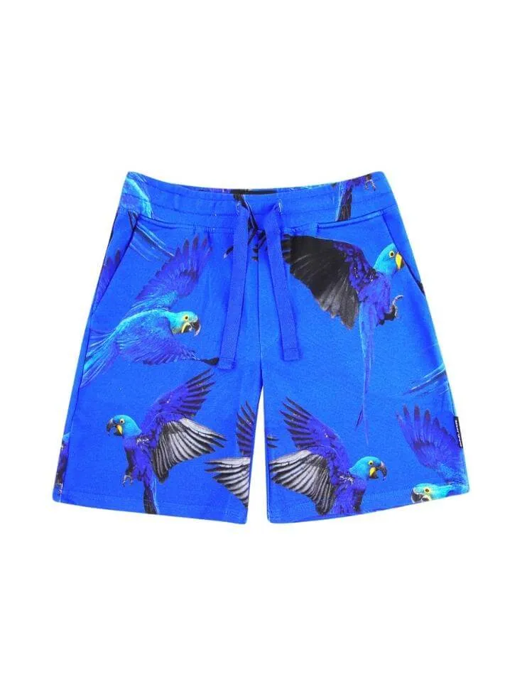 SNURK Blue Parrot Shorts Kids