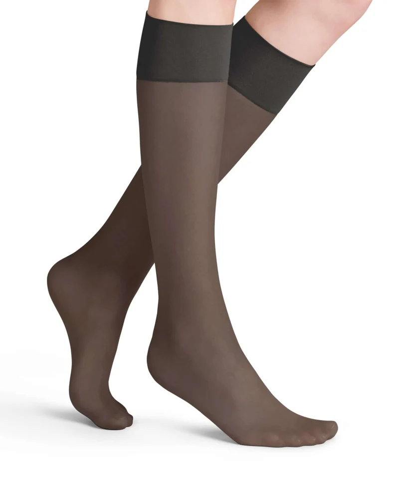 FALKE Pure Matt 20 Kniekous Dames 43122 3529 anthracite