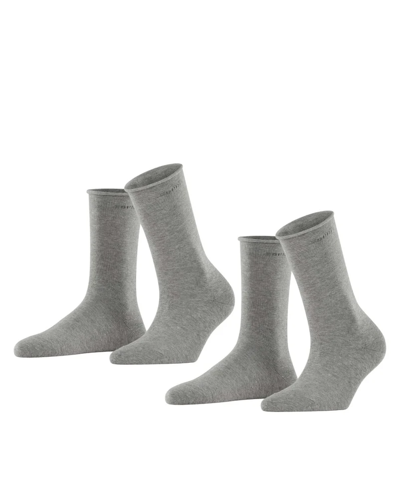 Esprit Basic Pure Sokken Dames 2-PACK 19583 3390 light greymel.