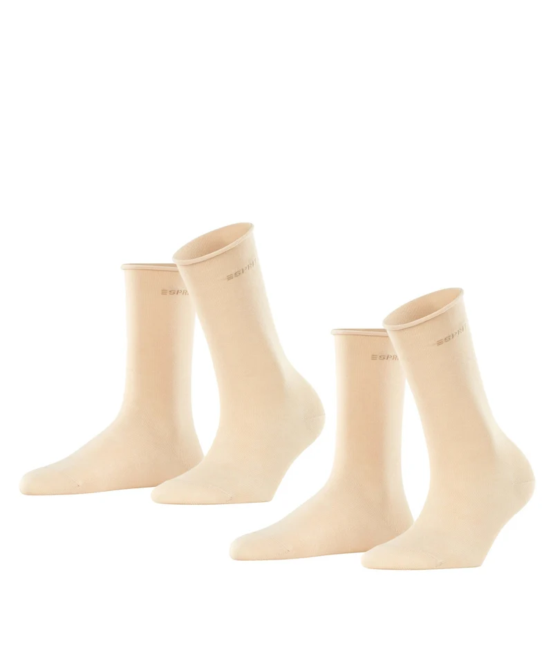 Esprit Basic Pure Sokken Dames 2-PACK 19583 4011 cream