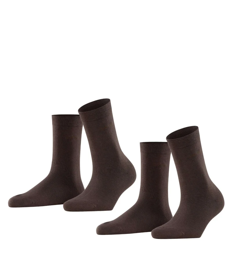 Esprit Uni sokken Dames 2 PACK 18531 5230 dark brown