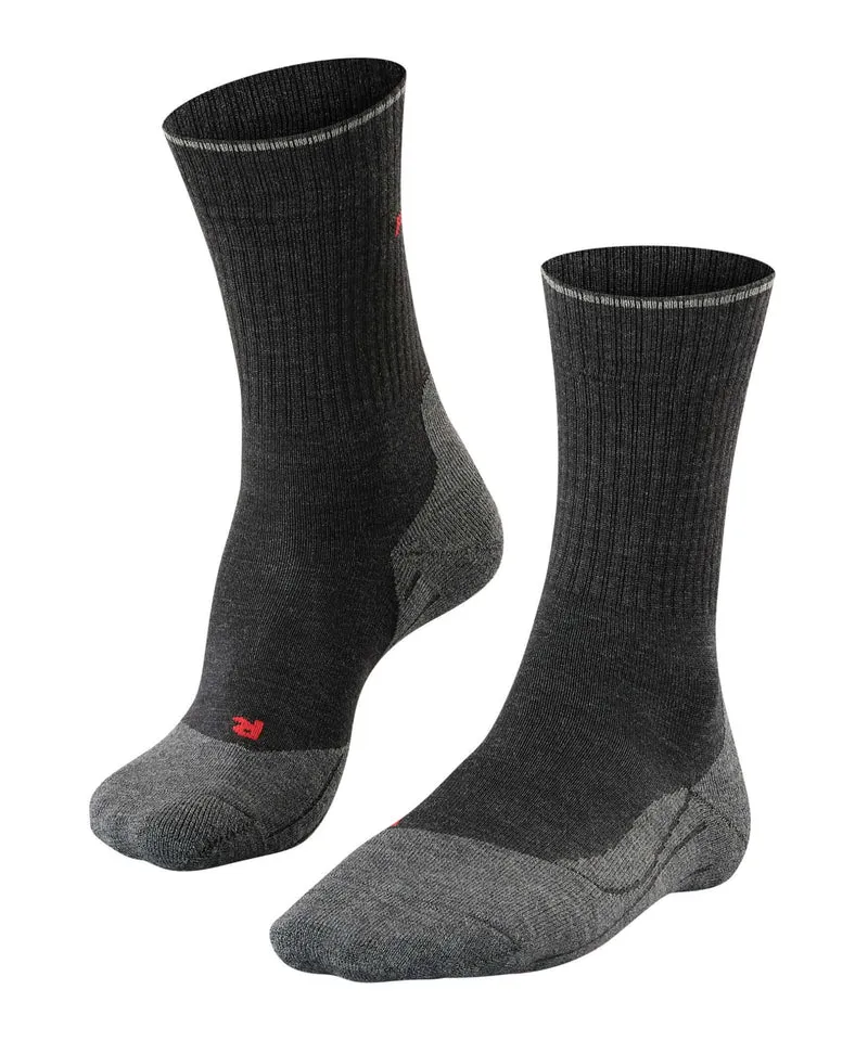 FALKE TK2 Wool Silk Heren Wandel Sok 16355 3080 anthra.mel