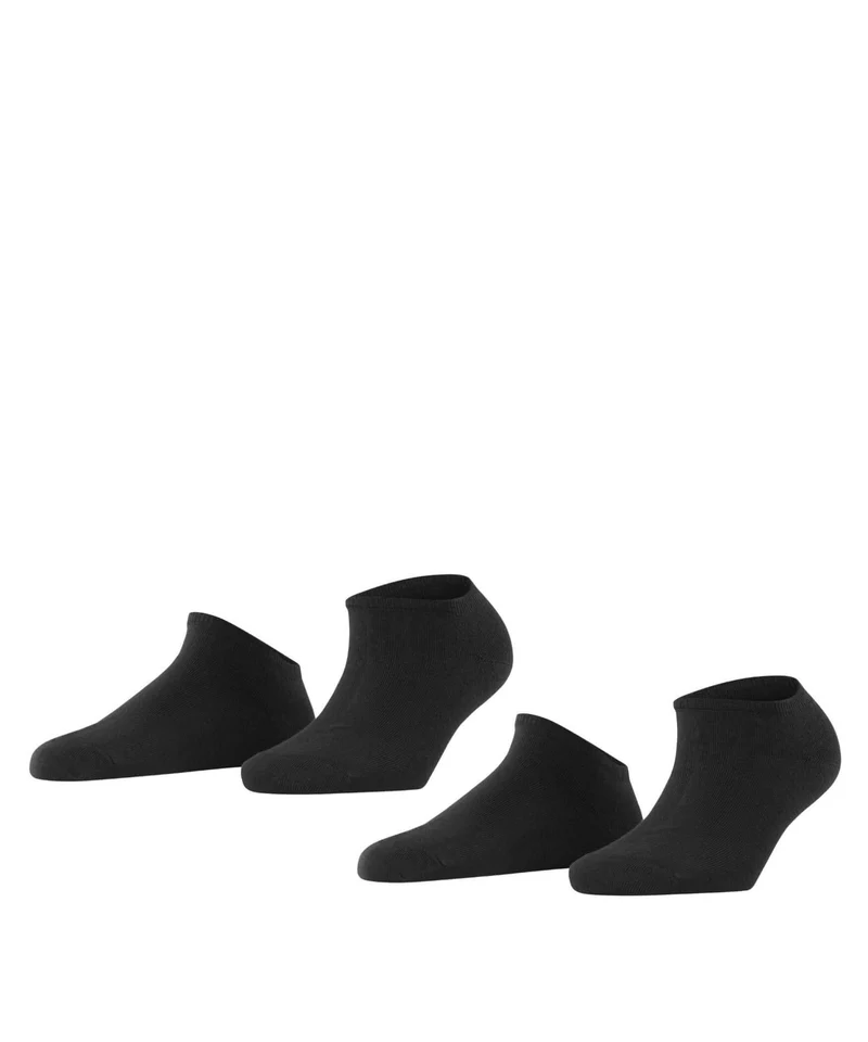Esprit Basic Uni 2-PACK Sneakersokken Dames 18530 3000 black