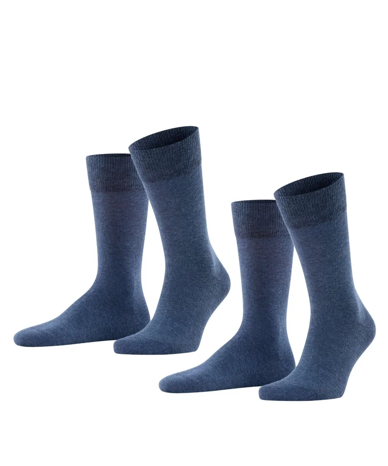 FALKE Happy 2-Pack Herensokken 14610 6127 navy mel.
