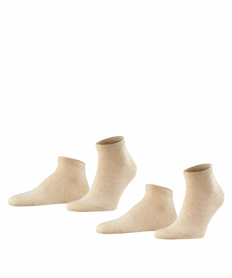 FALKE Happy 2-Pack Sneakersok Heren 14606 4650 sand mel.