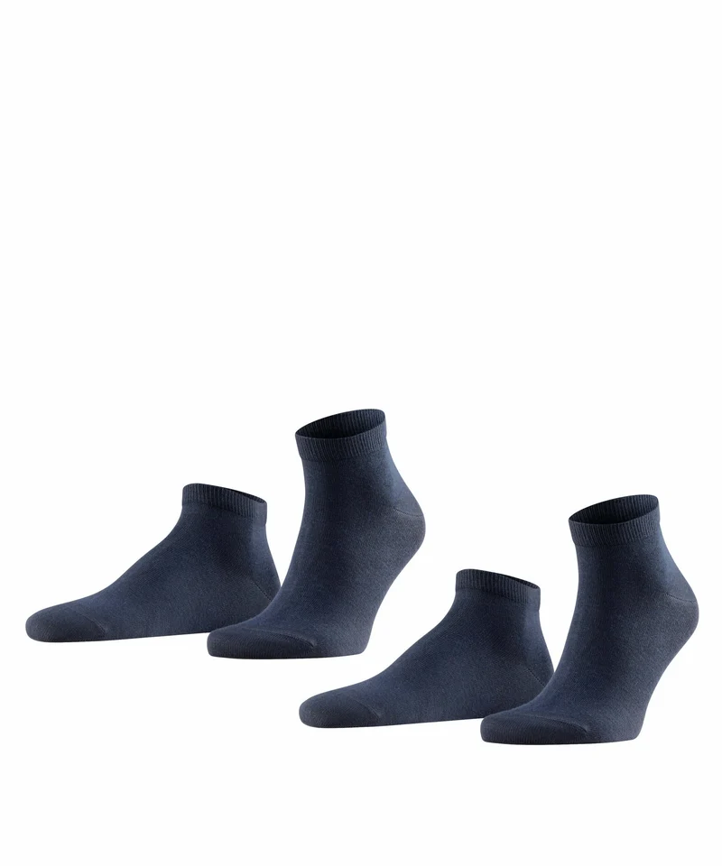 FALKE Happy 2-Pack Sneakersok Heren 14606 6375 dark navy