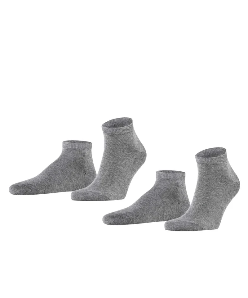 FALKE Happy 2-Pack Sneakersok Heren 14606 3390 light greymel.