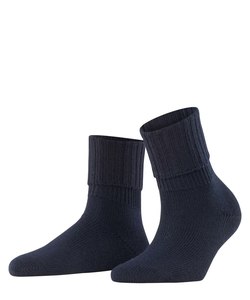 FALKE Rib Omslag Damessokje 47520 6379 dark navy
