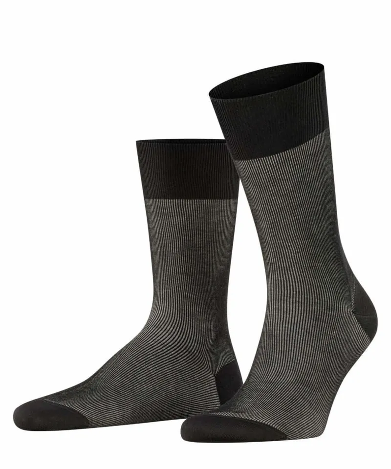 FALKE Heren Fantasiesok Fine Shadow 13141 3000 black