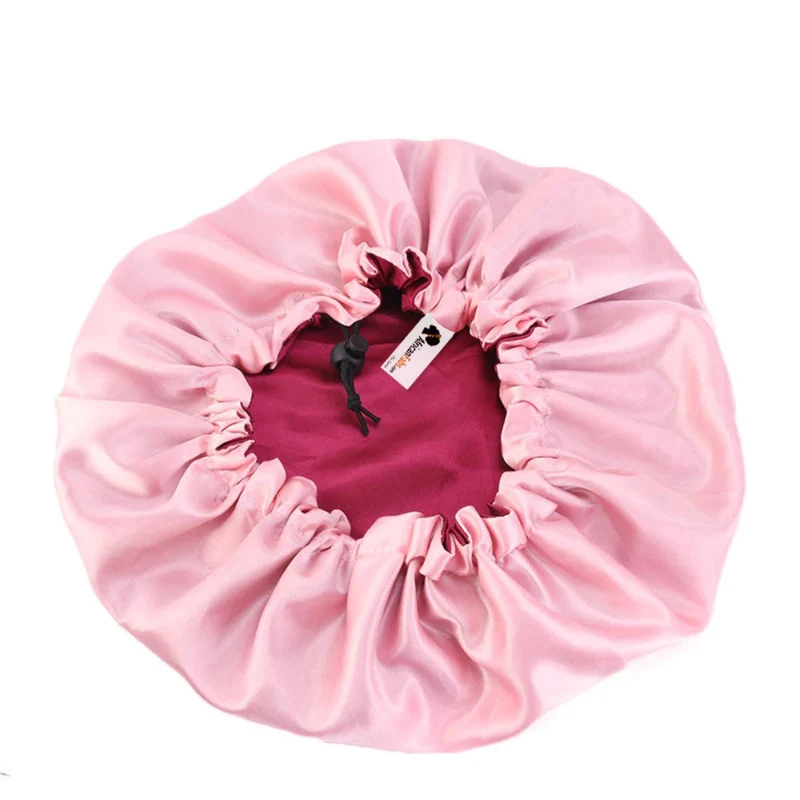 Rode Satijnen Slaapmuts / Haar bonnet van Satijn / Satin hair bonnet