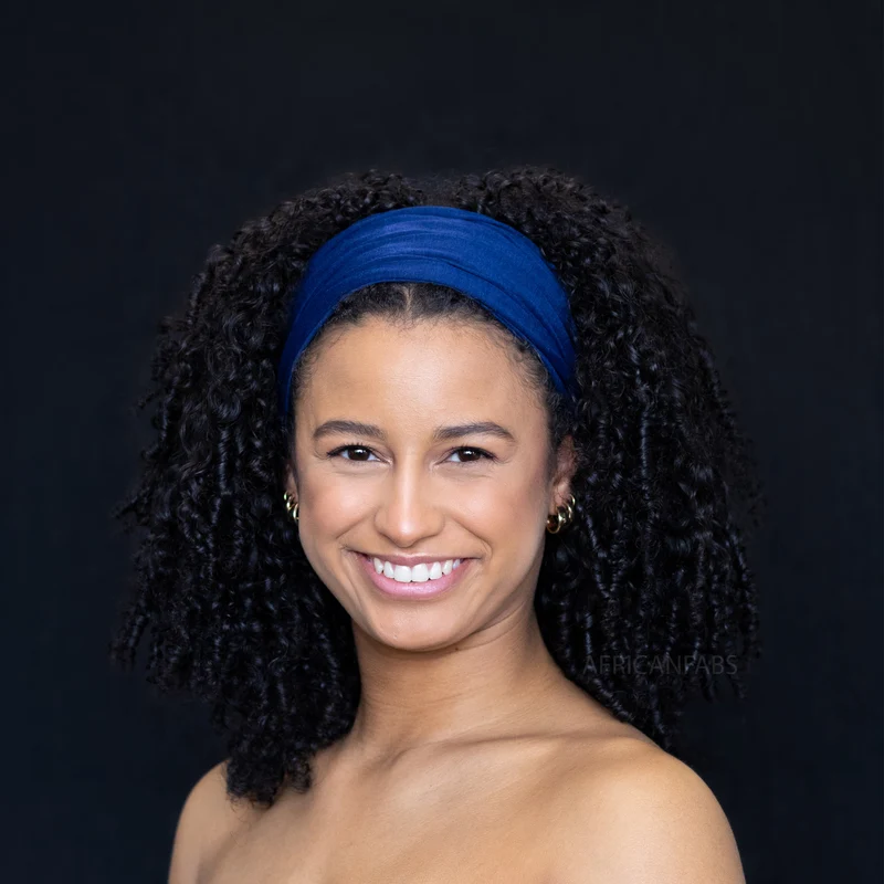 Blauwe Haarband / Hoofdband - Stretch Stof - Yoga / Sport / Casual - Unisex Volwassenen
