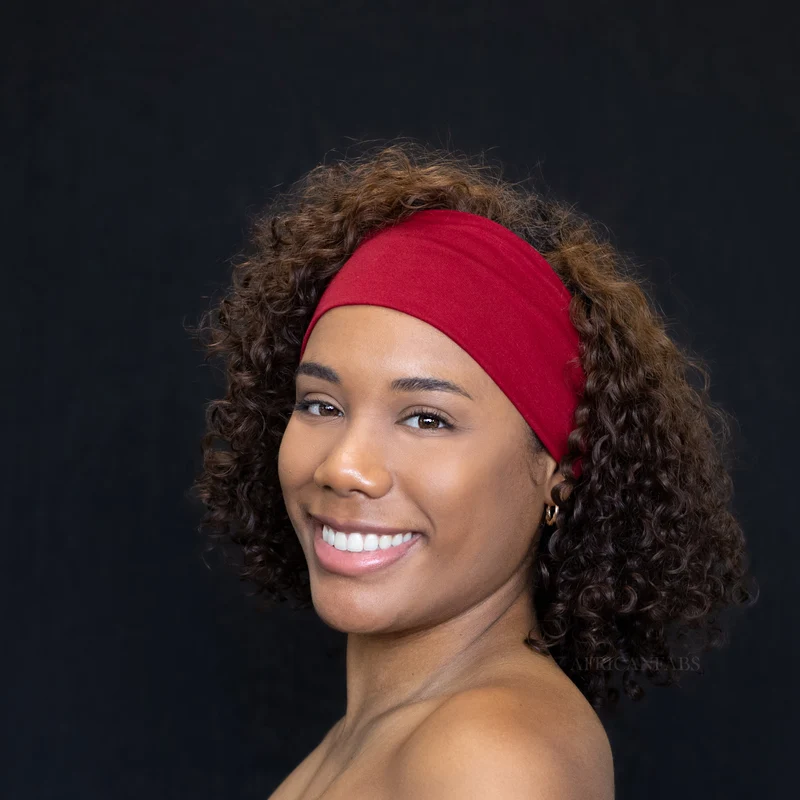 Rode Haarband / Hoofdband - Stretch Stof - Yoga / Sport / Casual - Unisex Volwassenen
