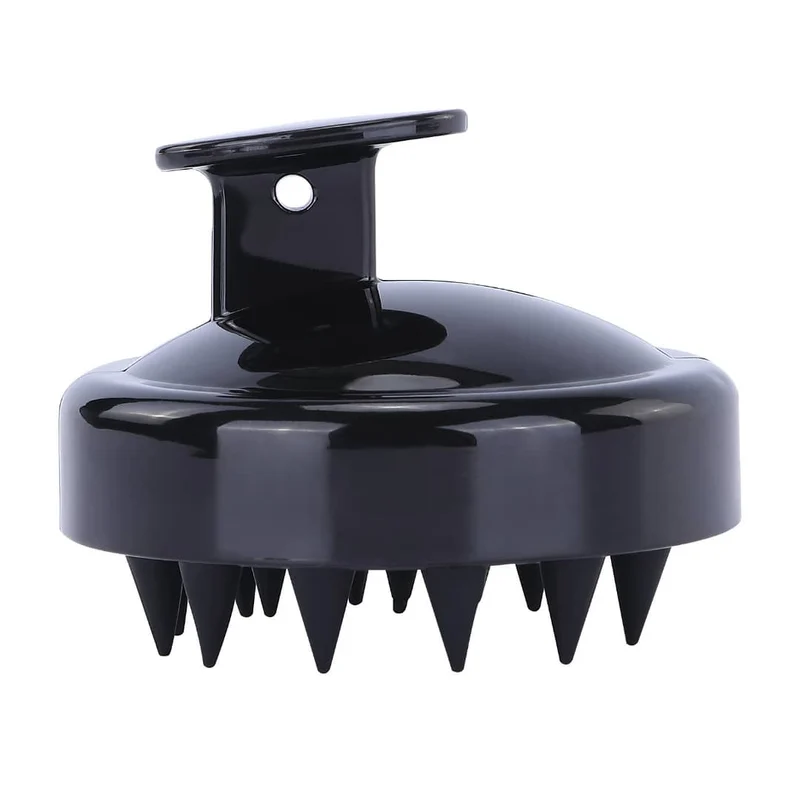 Hoofdhuidmassager - siliconen haarborstel - hoofdhuidborstel - massageborstel - hoofdmassager - Zwart