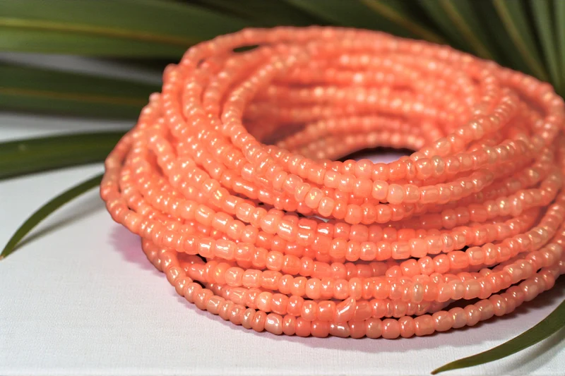 Waist Beads / Afrikaanse Heupketting - OSASERE - Perzik (elastisch)