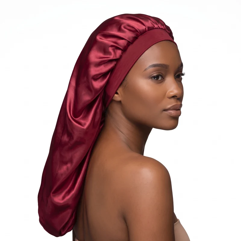 Satijnen Bonnet voor Dreadlocks / Braids / Rasta - Rode Dreadsock / Satijnen Slaapmuts / Hair Bonnet