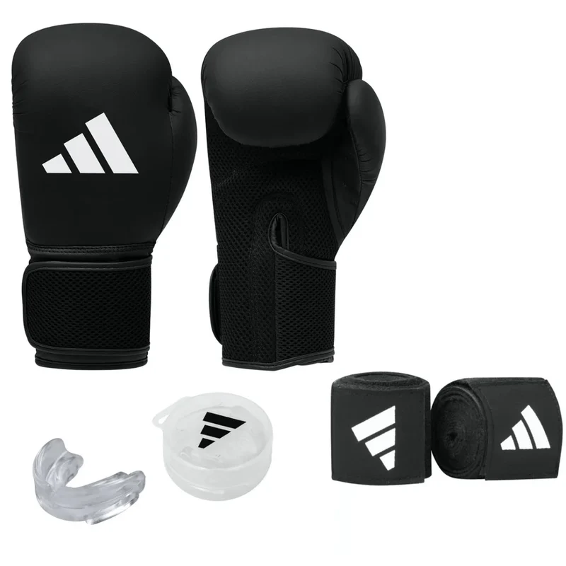 Adidas Boxing Set Men - Zwart/Wit - 12 oz