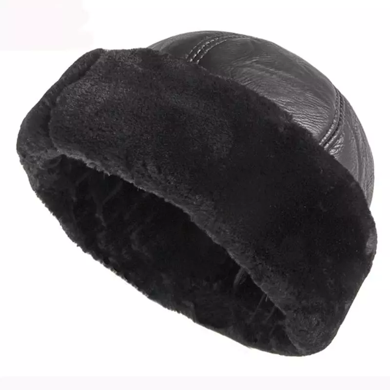 Russian Winter Cap | Heren bontmuts van faux leer met fleece