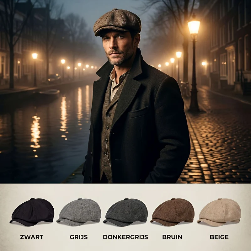Shelby vintage flat cap | Klassieke newsboy pet in retro stijl