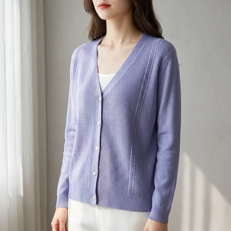 Vest dames | Fijngebreid model met v-hals en sierdetails