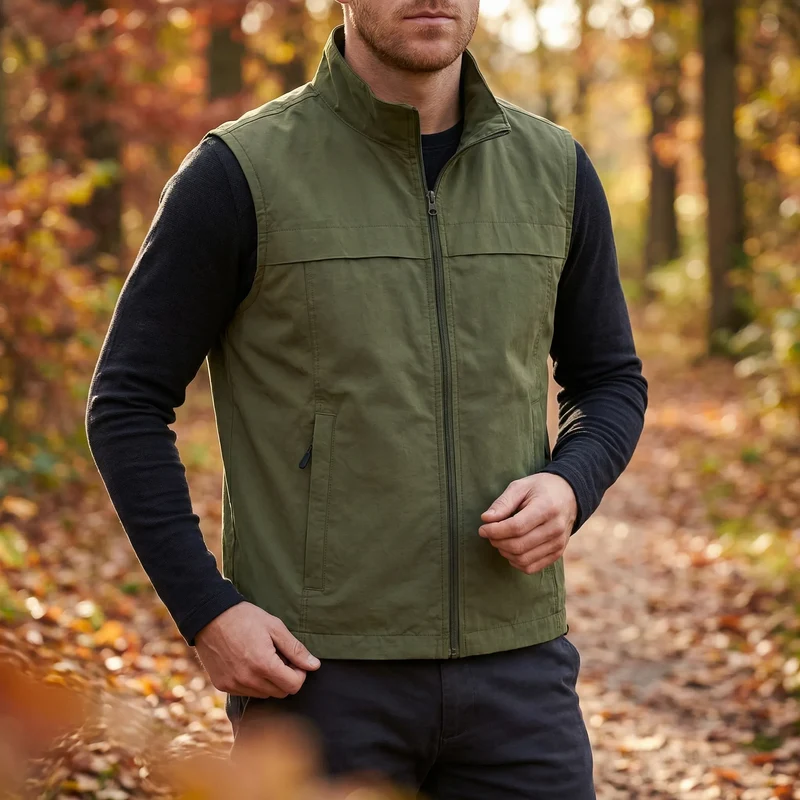 Bodywarmer heren | Sportieve bodywarmer met rits en zakken