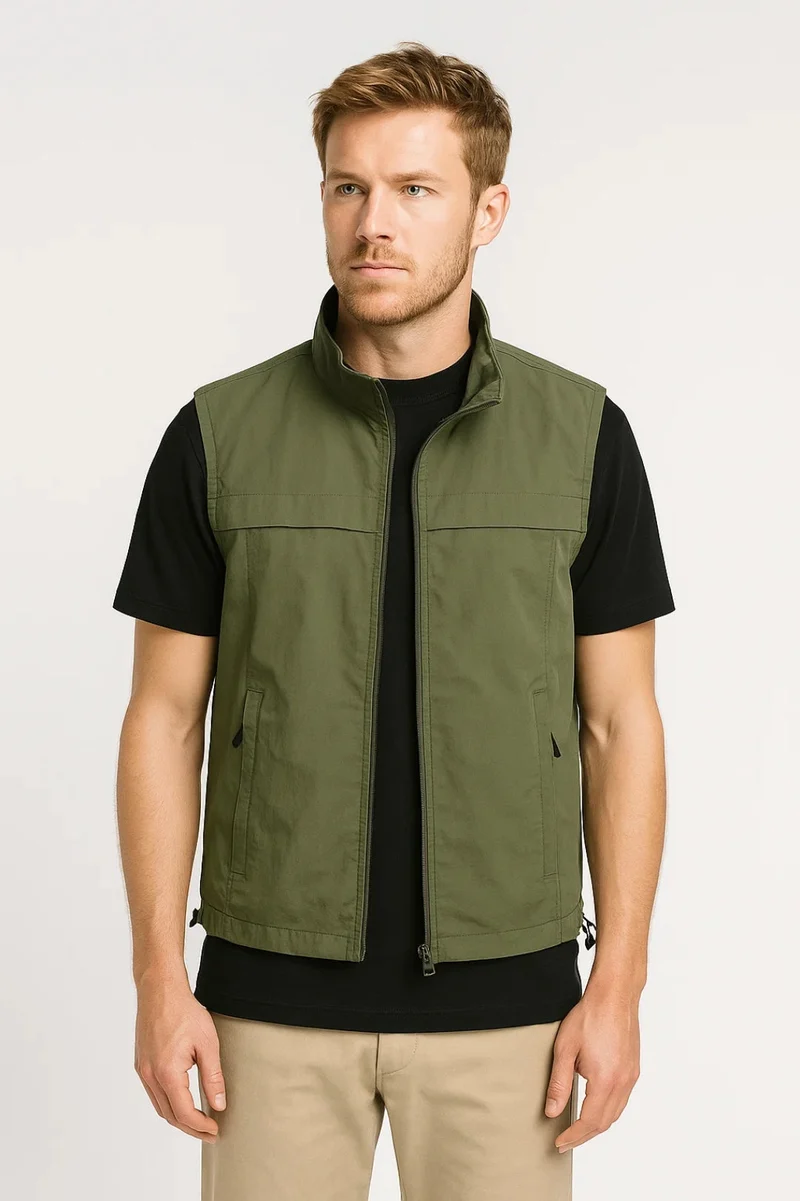 Bodywarmer heren | Sportieve bodywarmer met rits en zakken
