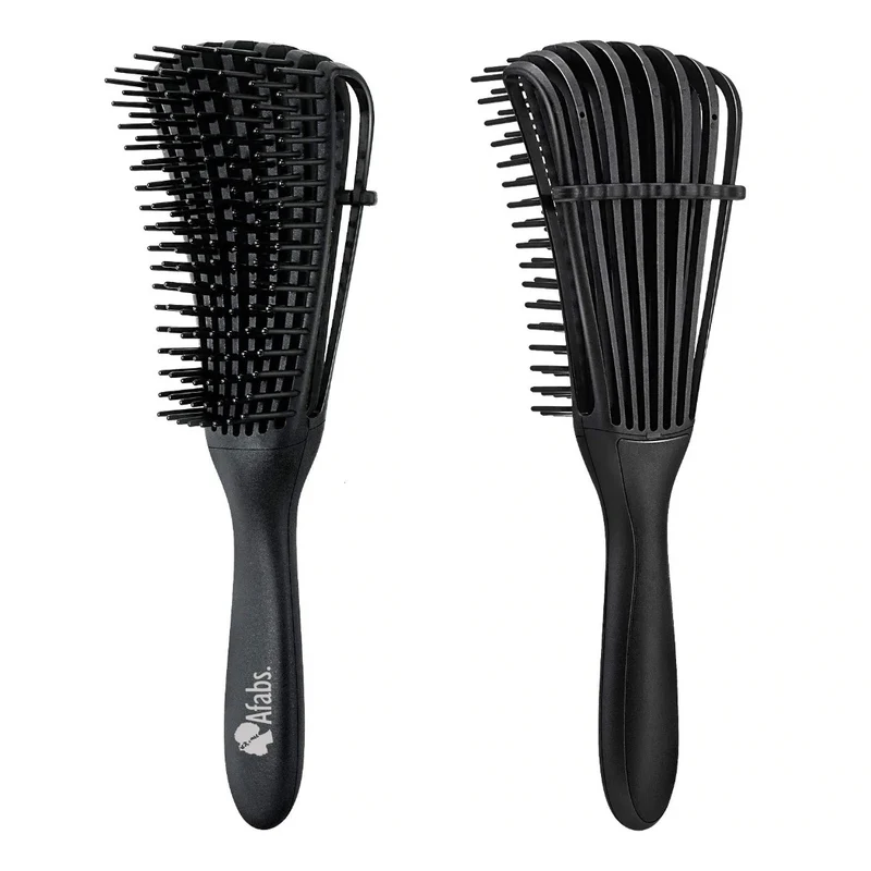 Afabs® Anti-klit Haarborstel | Detangler brush | Detangling brush | Kam voor Krullen | Kroes haar borstel | Zwart