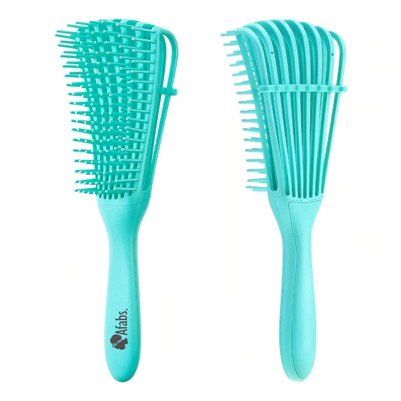 Afabs® Anti-klit Haarborstel | Detangler brush | Detangling brush | Kam voor Krullen | Kroes haar borstel | Groen