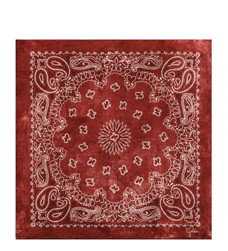GOLDEN GOOSE SCARF BURGUNDY PAISLEY